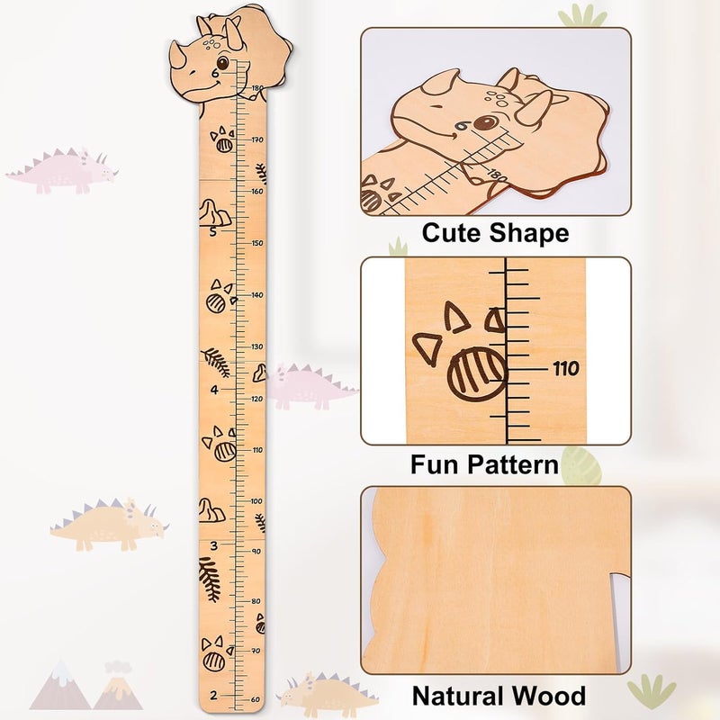Beinou Growth Chart for Wall Wood Height Chart for Kids Height Measurement for Wall Boy Girls Height Wall Chart Growth Measuring Ruler Room Wall Decor - Image 4